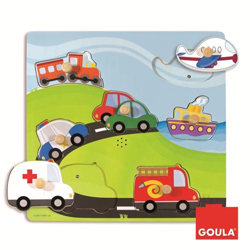 Goula Puzzle Sonore Véhicule 7 pièces